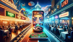 Tampilan perangkat mobile yang menampilkan sesi live casino dengan kualitas video tajam dan lancar